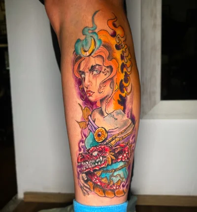 Bittor Cid | Tatuo anime y new school tattoo ig_022