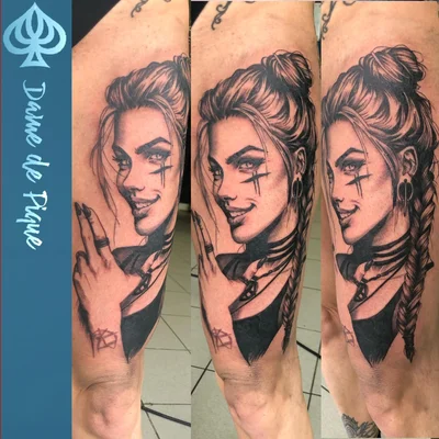 Dame de Pique Tatouage tattoo ig_020