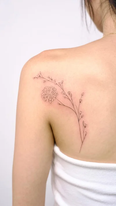 일육타투 홍대타투 꽃타투 감성타투 레터링타투 tattoo ig_011