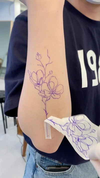 일육타투 홍대타투 꽃타투 감성타투 레터링타투 tattoo ig_019