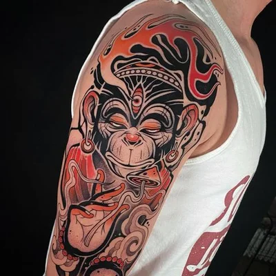Rockin Rabbit tattoo 018