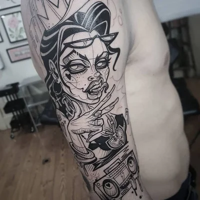 Rockin Rabbit tattoo 021