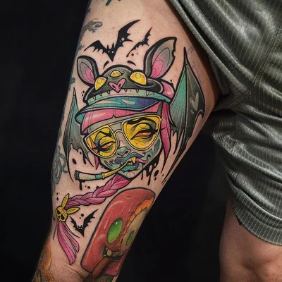 Rockin Rabbit tattoo 022
