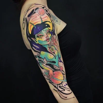 Rockin Rabbit tattoo 043