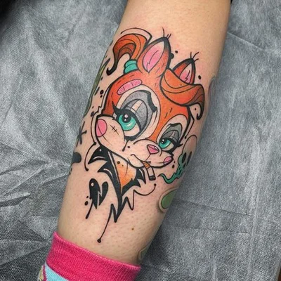 Rockin Rabbit tattoo 047