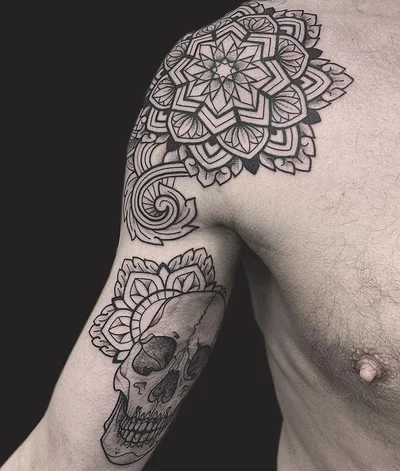 Rose Harley tattoo 010