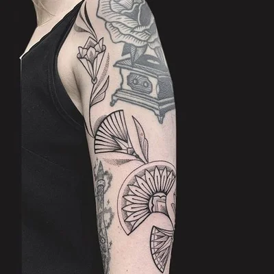 Rose Harley tattoo 011