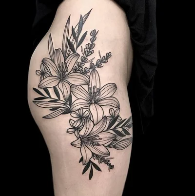 Rose Harley tattoo 030