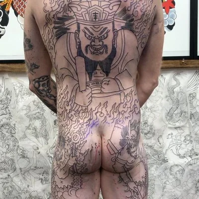 R. W. Mopar  彫灰 tattoo 024