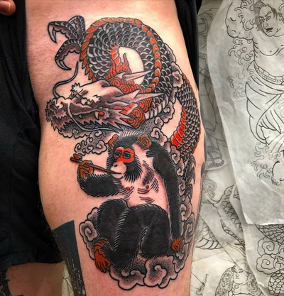 R. W. Mopar  彫灰 tattoo 037