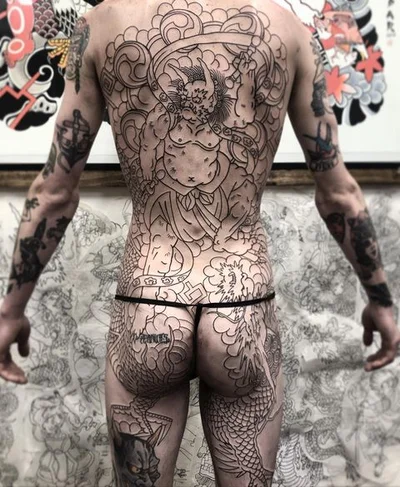 R. W. Mopar  彫灰 tattoo 040
