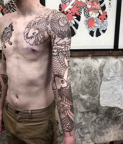 R. W. Mopar  彫灰 tattoo 044