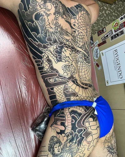 Tebori Tattooist Ryugen tattoo 034