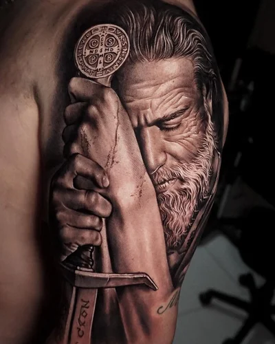 Samurai Standoff tattoo 002