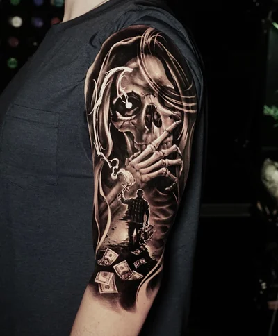 Samurai Standoff tattoo ig_014