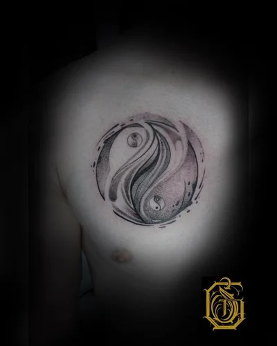 Schwarz oder Gold tattoo 024
