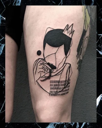 Schwarz oder Gold tattoo 044