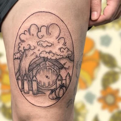 Schwarz oder Gold tattoo 047