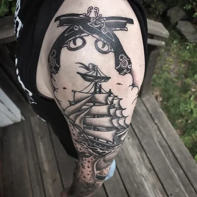 Sea Serpent Saloon tattoo 008