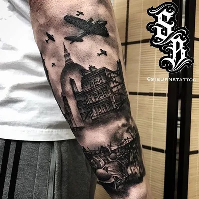 Si Burns tattoo 032