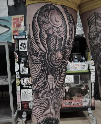 Siva Lobanja tattoo 007
