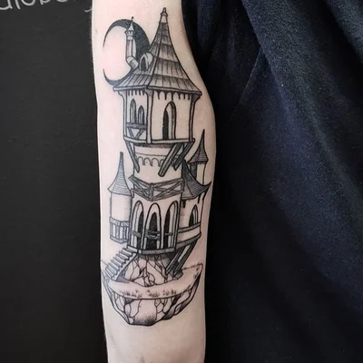 Siva Lobanja tattoo 010