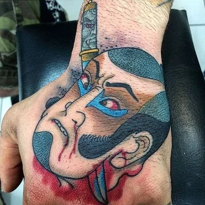 Siva Lobanja tattoo 012