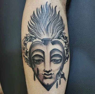 Siva Lobanja tattoo 023