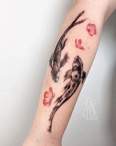 Sleepy Lily tattoo 008