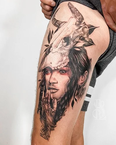 Sleepy Lily tattoo 048