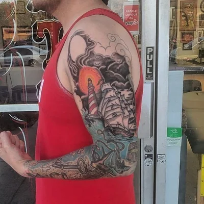 Slimer tattoo 009