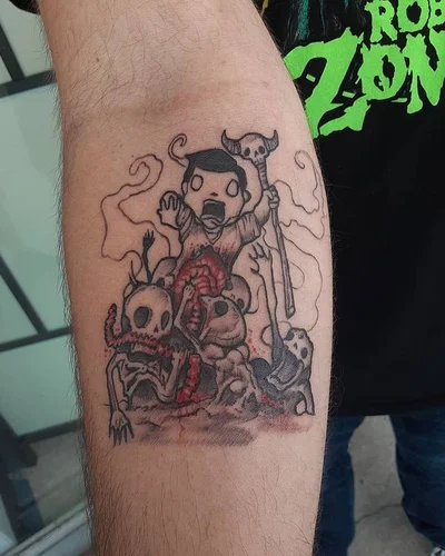 Slimer tattoo 050