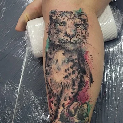 Smel wink watercolour abstract tattoo art tattoo 007