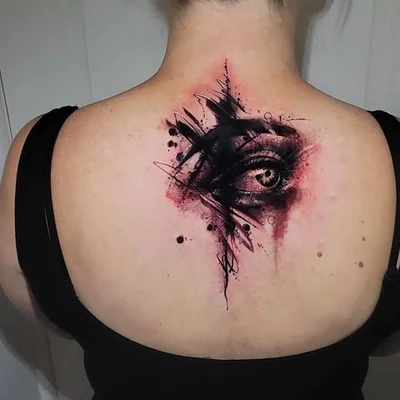 Smel wink watercolour abstract tattoo art tattoo 010