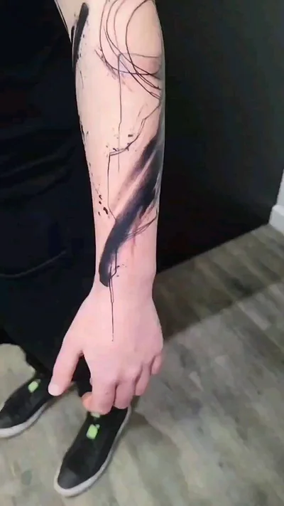 Smel wink watercolour abstract tattoo art tattoo 016