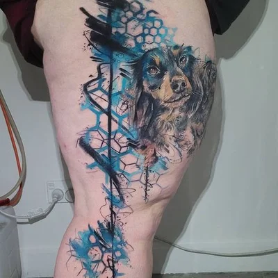 Smel wink watercolour abstract tattoo art tattoo 020