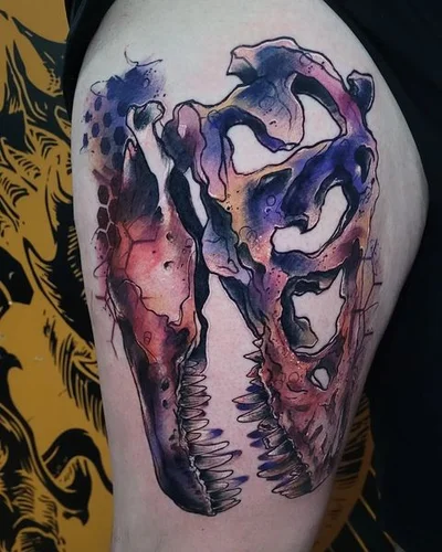 Smel wink watercolour abstract tattoo art tattoo 021