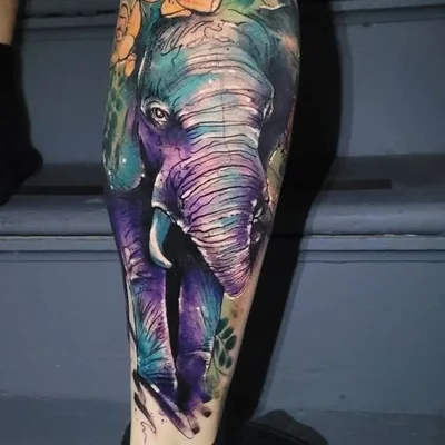 Smel wink watercolour abstract tattoo art tattoo 027