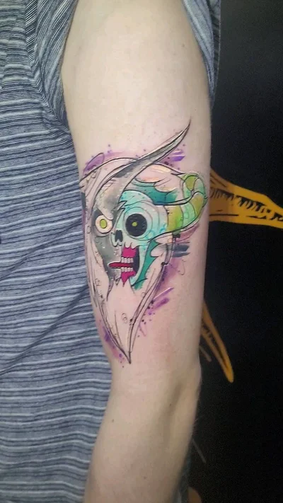 Smel wink watercolour abstract tattoo art tattoo 028