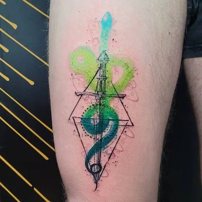 Smel wink watercolour abstract tattoo art tattoo 032