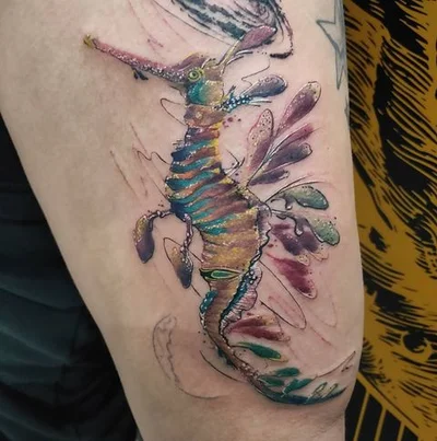Smel wink watercolour abstract tattoo art tattoo 033