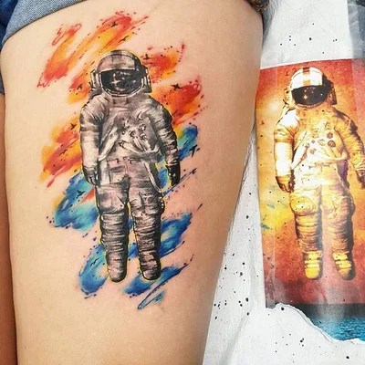 Smel wink watercolour abstract tattoo art tattoo 037