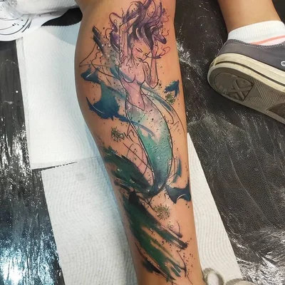 Smel wink watercolour abstract tattoo art tattoo 040