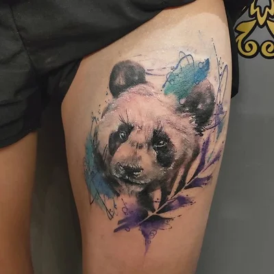 Smel wink watercolour abstract tattoo art tattoo 045
