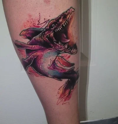 Smel wink watercolour abstract tattoo art tattoo 050