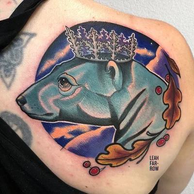 Spitting Wisdom tattoo 010
