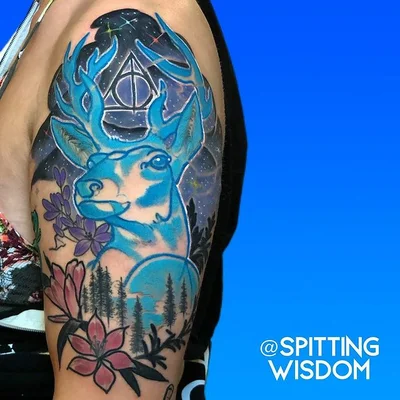 Spitting Wisdom tattoo 043