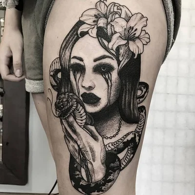 Sroka Złodziejka tattoo 008