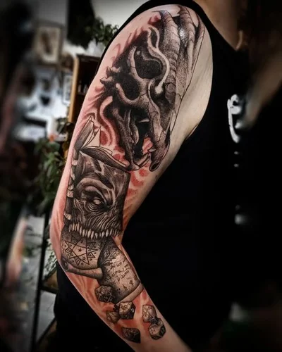 Sroka Złodziejka tattoo 029