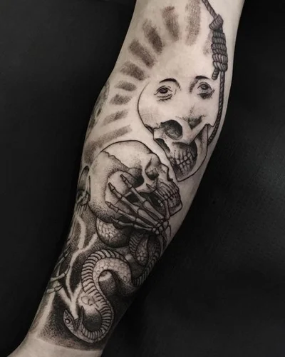 Sroka Złodziejka tattoo 047